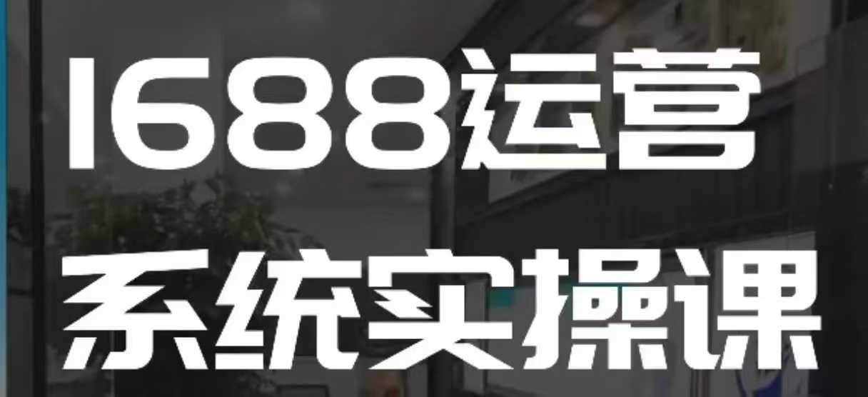 1688高阶运营系统实操课，快速掌握1688店铺运营的核心玩法-天恒言财